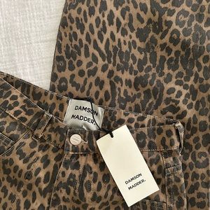 Brand New DAMSON MADDER Leopard Cargo Jeans
